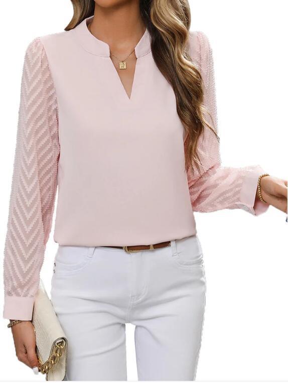 R&B | Elegantes Chiffon Top mit V-Ausschnitt