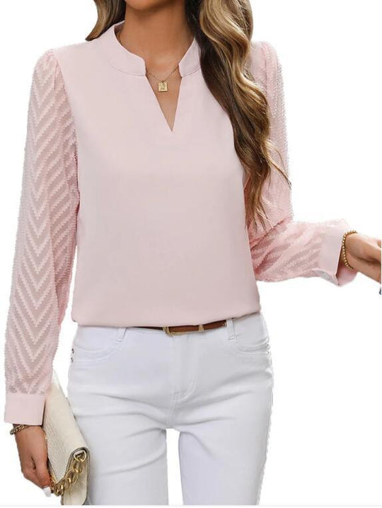 R&B | Elegantes Chiffon Top mit V-Ausschnitt