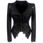 R&B | Damen Gothic Kunstlederjacke