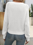 R&B | Sweater - V-Ausschnitt Langarm Strickpullover
