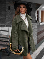 R&B | Double Take Zip up Teddy Jacke mit Kragen