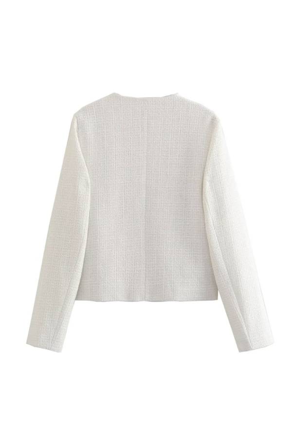R&B | Hals Slim Fit Colorblock Damen Knopfjacke