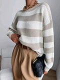 R&B | Bequemer Gestreifter Pullover