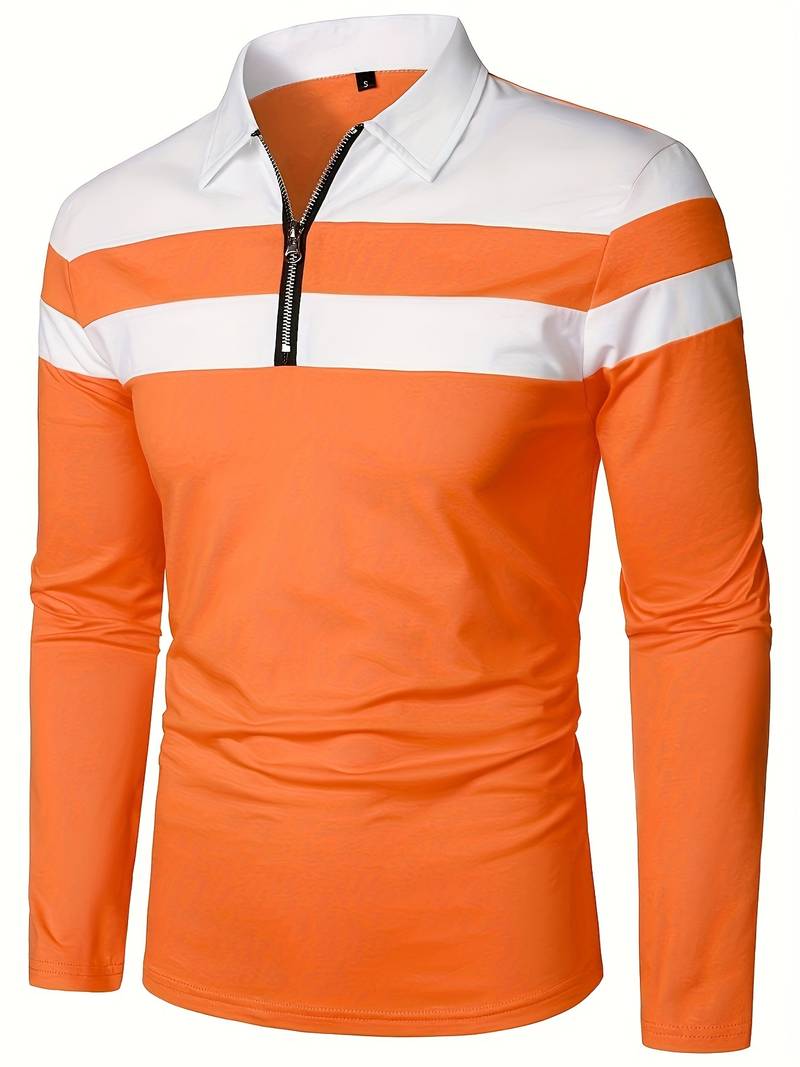 EB – langärmliges poloshirt mit reißverschluss