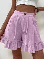 R&B | Lässige Shorts mit weitem Bein