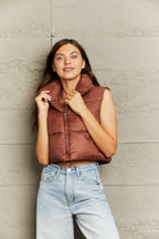 R&B | Zip-Up Drawstring Puffer Weste