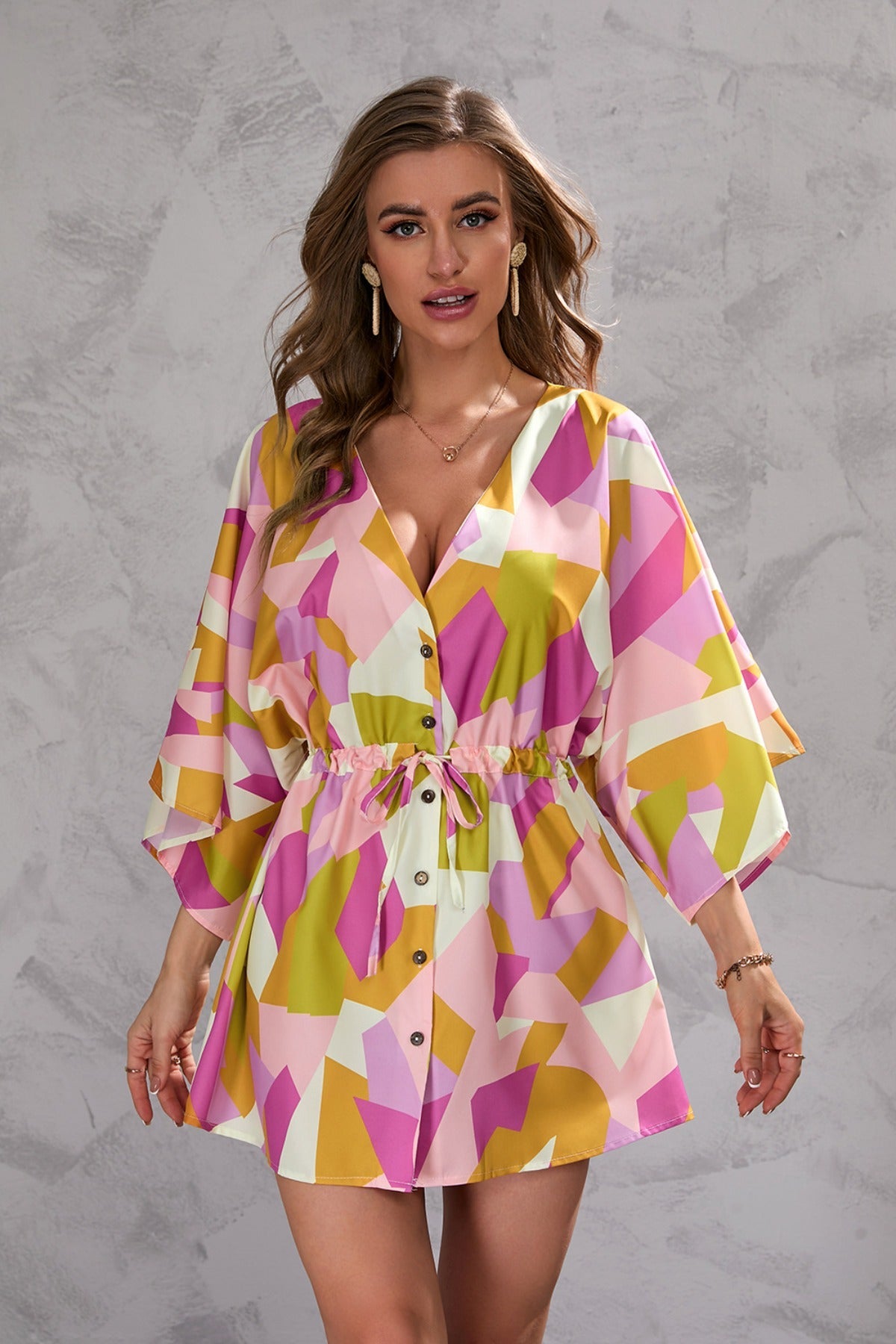 R&B | Kleid mit Blattdruck