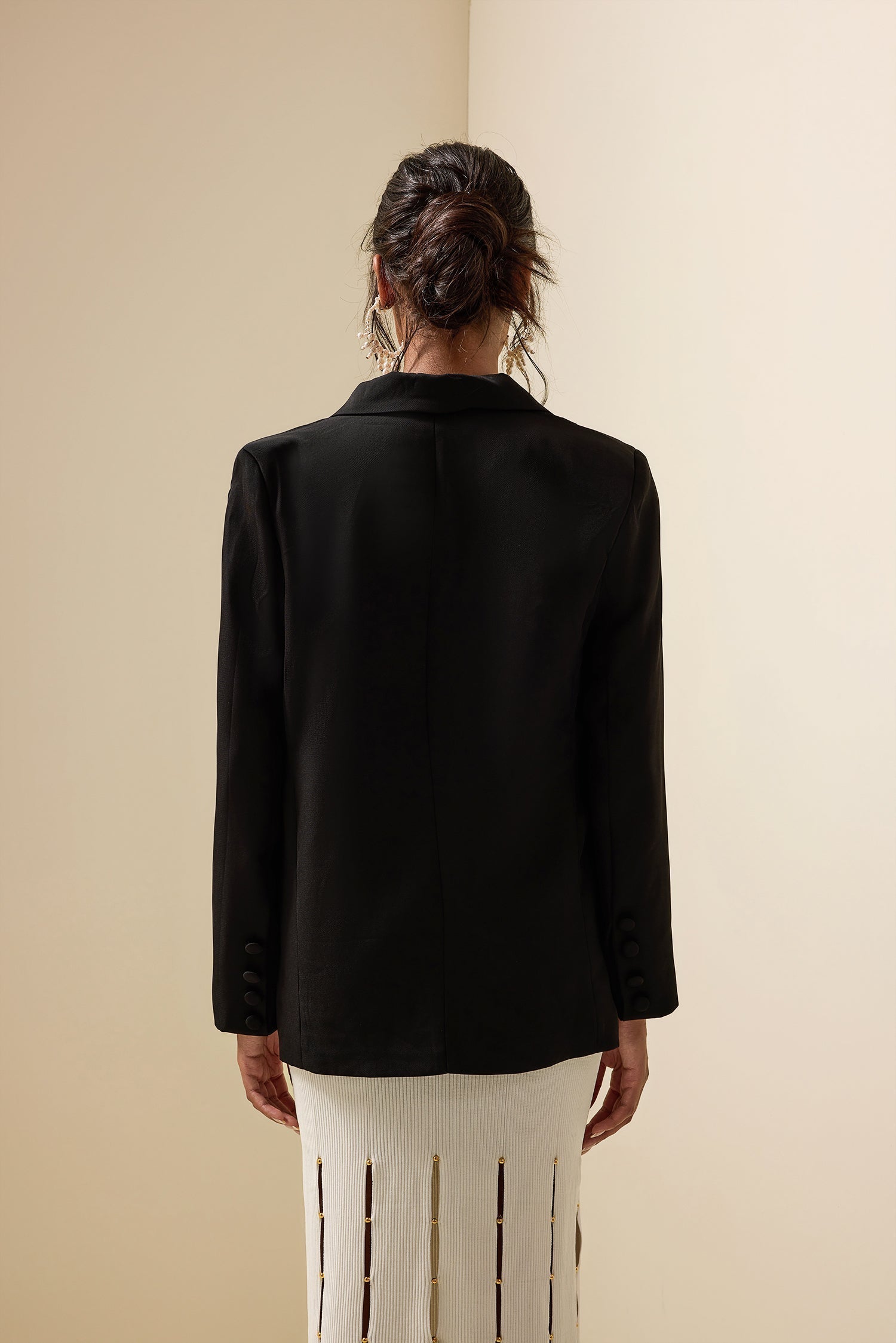 R&B | Kontrast Langarm Blazer Jacke