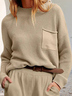 R&B | Gemütlicher, lässiger Strickpullover mit Taschen