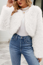 R&B | Lange Ärmel Kurze Lässige Kunstpelzjacke
