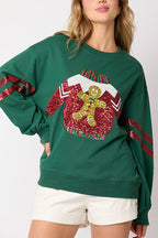 R&B | Weihnachts-Pailletten-Rundhals-Lässiger Sweatshirt