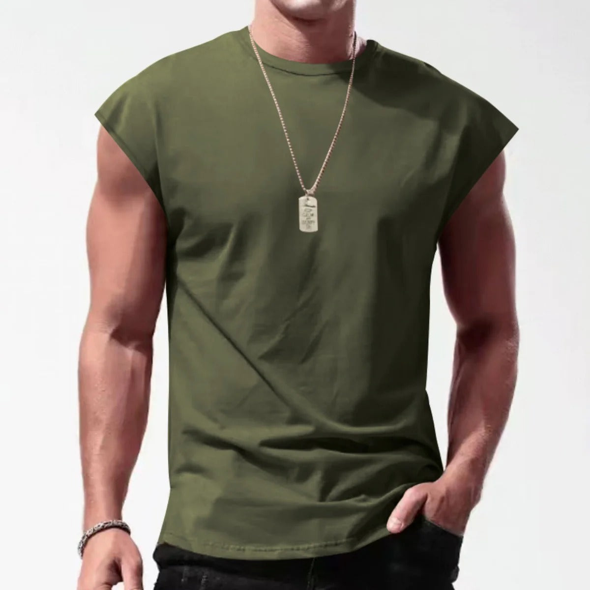 R&B | Einfarbiges Weste-T-Shirt