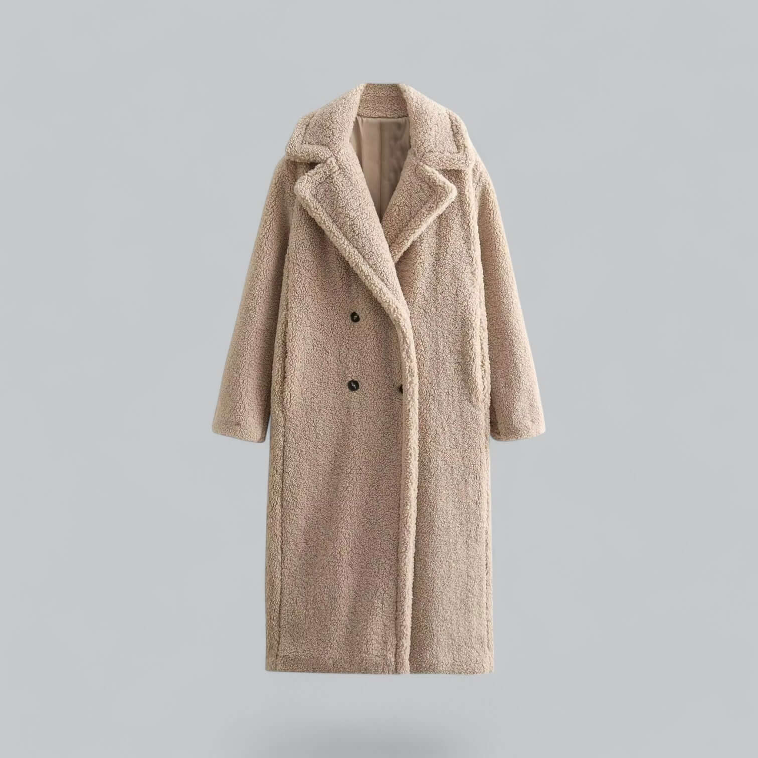 Damen Kunstfelljacke mit Teddy-Optik & Langer Passform | R&B