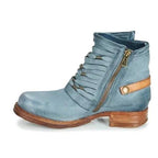 R&B | Retro Stiefeletten mit Blockabsatz und Reißverschluss