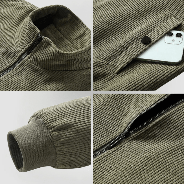 R&B | Corduroy-jacke mit Teddyfutter Warm und Komfortabel Ideal für Kaltes Wetter