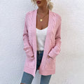 R&B | Cardigan Strick Offene Front Lockere Passform mit Taschen Langarm