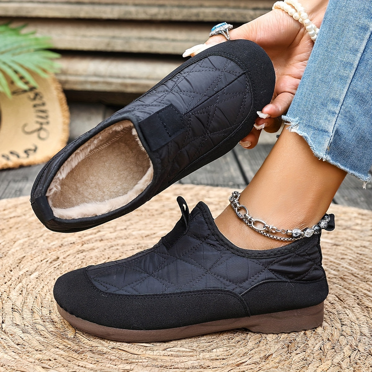 Bequeme Winterstiefel für Damen zum Hineinschlüpfen R&B R&B