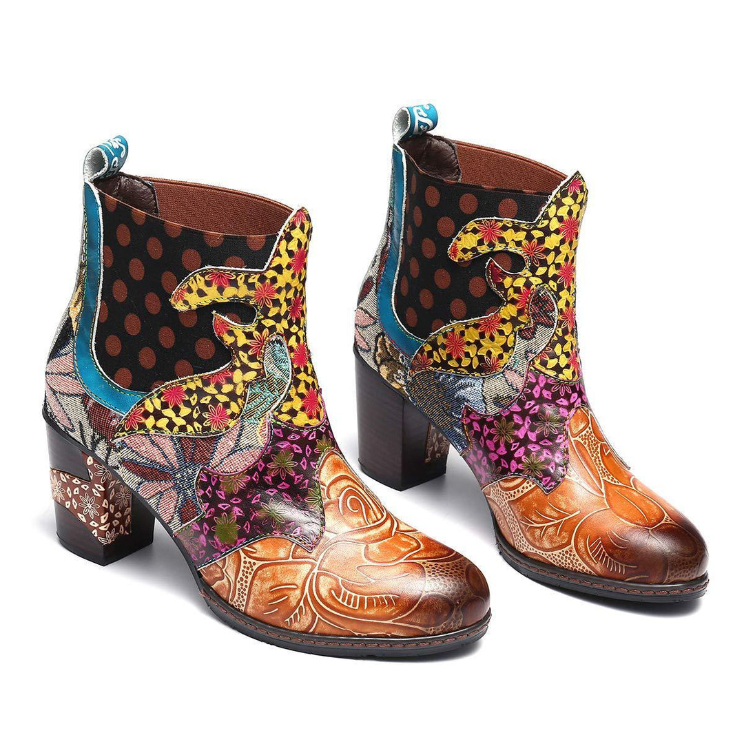 Lederstiefel für Damen mit einzigartigen Details R&B