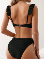 R&B | Einfarbiger Flash-Strand-Bikini