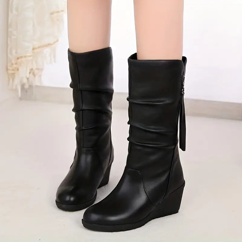 R&B – Halbhohe Winter-Keilstiefel für Damen