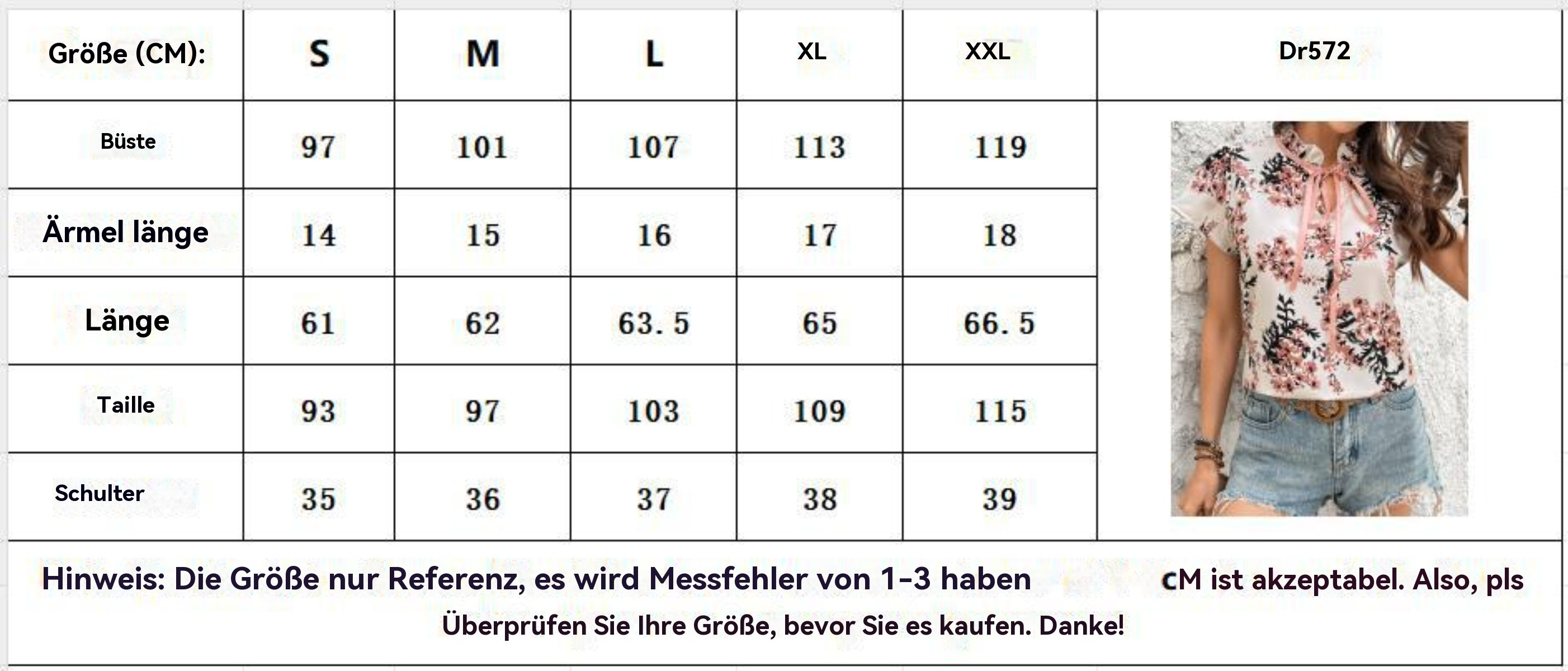 R&B | Bedrucktes Riemchen-Kurzarmhemd