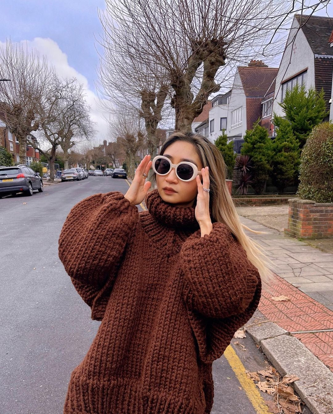 R&B | Chunky Strick Oversized Rollkragenpullover für Frauen