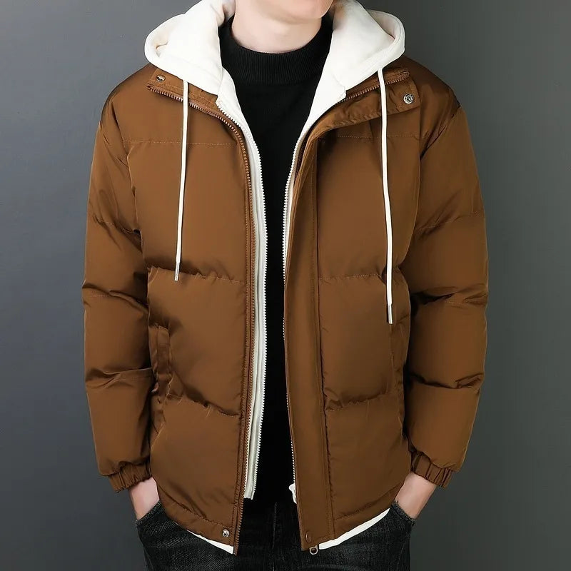 R&B | Herrenjacke aus schwerem Baumwollstoff mit winddichter Kapuze
