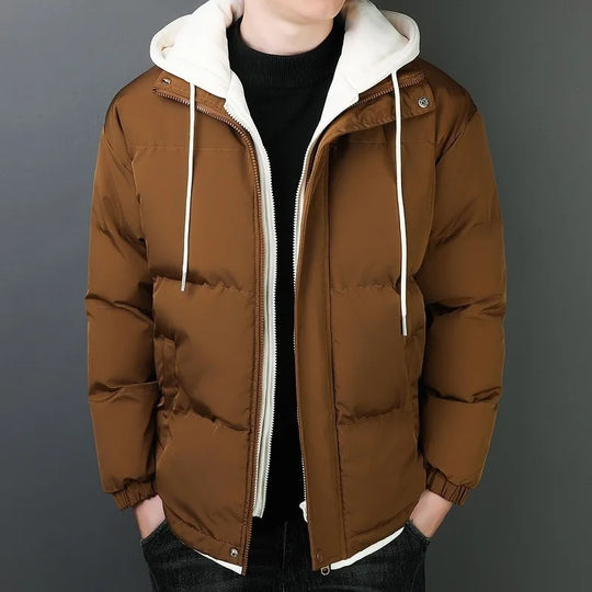 R&B | Herrenjacke aus schwerem Baumwollstoff mit winddichter Kapuze
