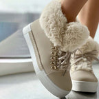 Warme Plüsch Plattform Stiefeletten R&B