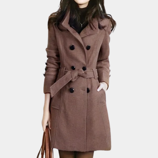 R&B | Eleganter Wintergürtel-Mantel für Damen