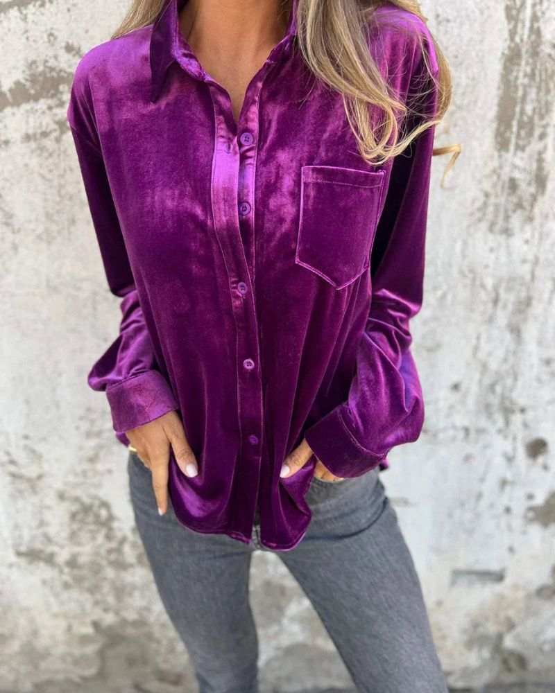 R&B | Elegante Samtbluse