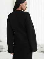 R&B | Klassische Damen Strickjacke mit Knopfleiste