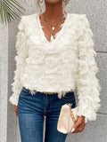 R&B | Elegantes Top mit Fransen-details Polyester Stilvoll und Bequem