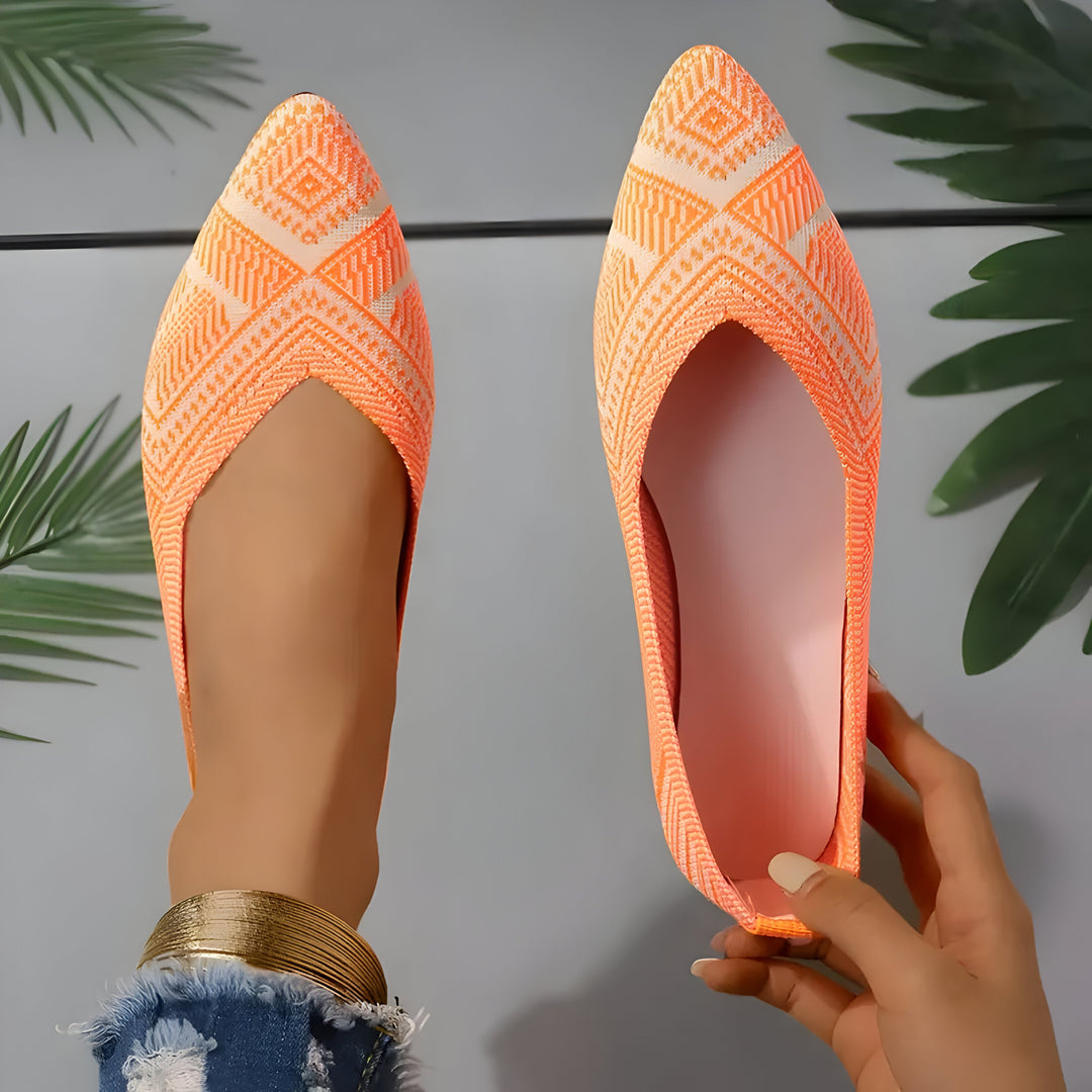 Laura | Flache Schuhe für Frauen aus Strick R&B