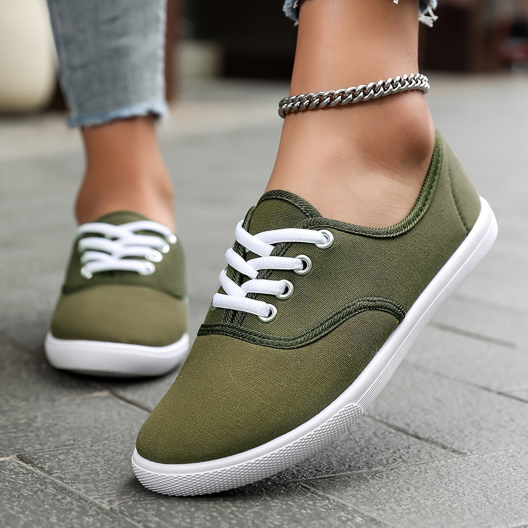 R&B | Bequeme Niedrige Canvas Schnürschuhe