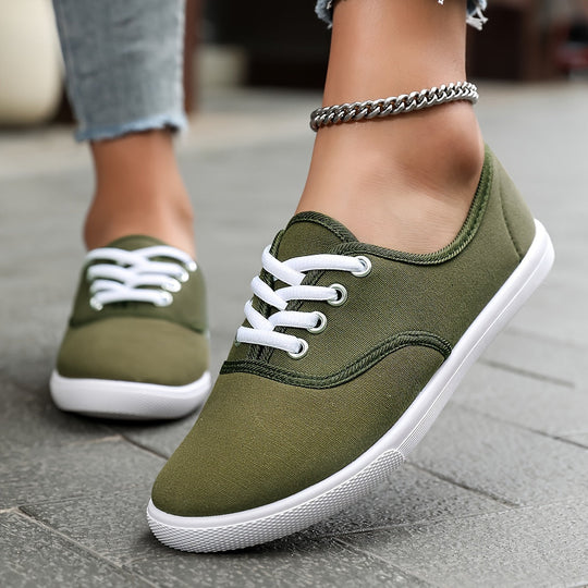R&B | Bequeme Niedrige Canvas Schnürschuhe