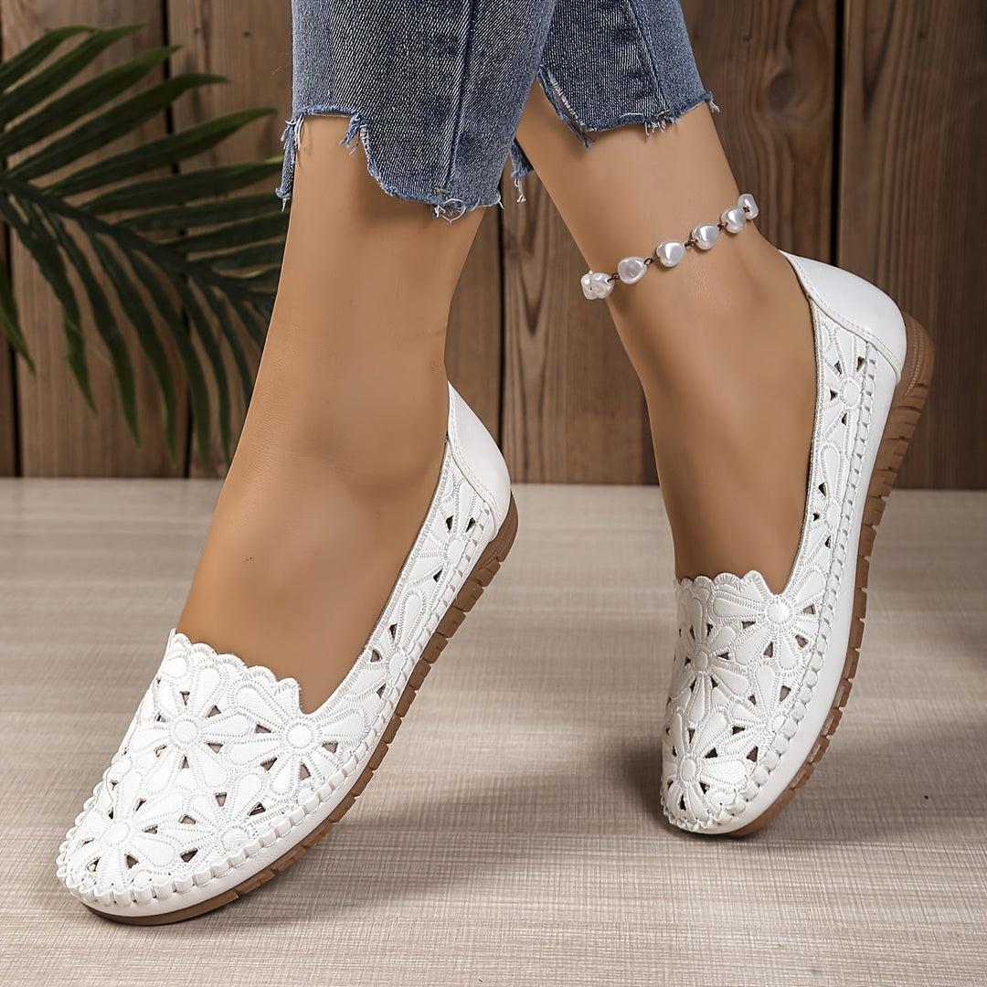 Blumige perforierte Loafer R&B R&B
