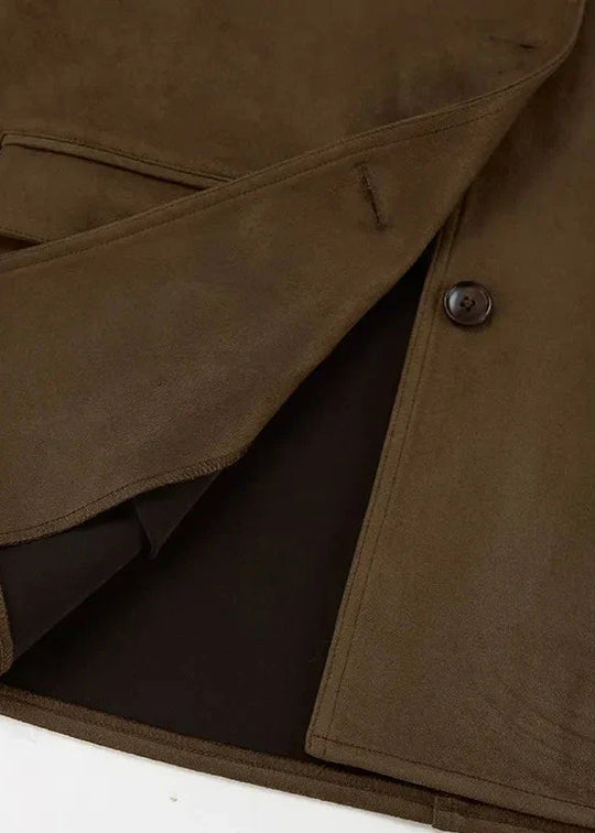 R&B | Samt Wildlederjacke mit Retro-Revers