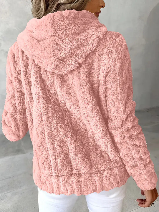 R&B | Weiches Kapuzen Sweatshirt mit Reißverschluss