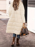 R&B | Lang gesteppter Mantel mit Fleece-Futter für Frauen Ideal für den Winter