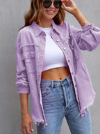 R&B | Distressed Drop Shoulder Denimjacke