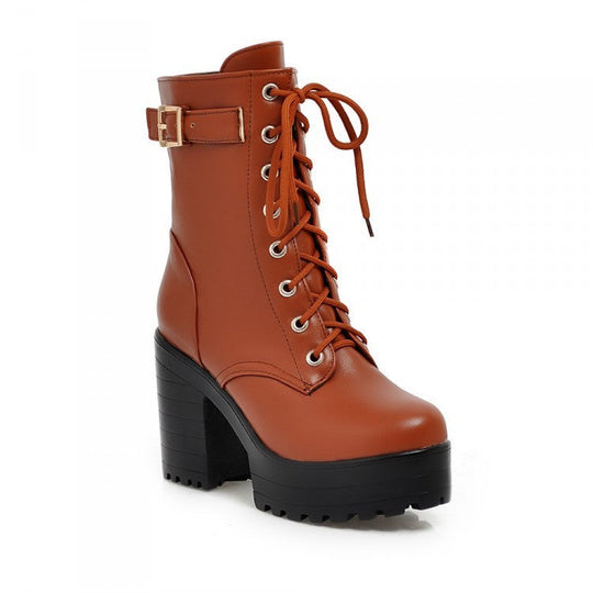 R&B | Stiefel mit Schnürung und Schnalle