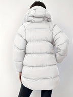 R&B | Kurze Steppjacke mit Kapuze und Stehkragen für Damen Ideal Bei Kaltem Wetter