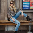 R&B | Trendige Bluse Im Leo-Muster