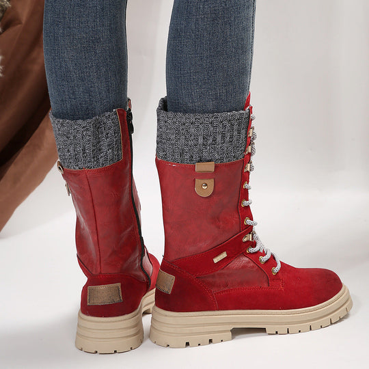 Elegante Hohe Damen Winterstiefel R&B