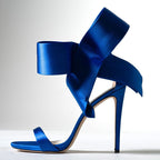 R&B | Sommer Übergröße Schleife Knöchelriemen High Heels Sandalen für Frauen