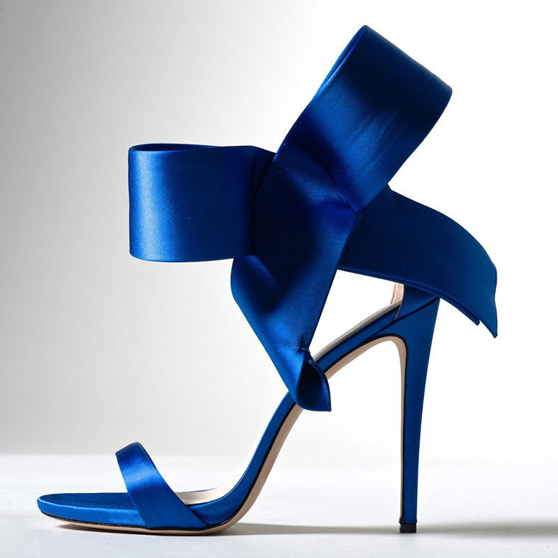 R&B | Sommer Übergröße Schleife Knöchelriemen High Heels Sandalen für Frauen
