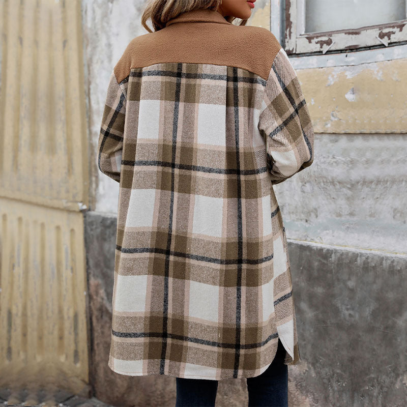 R&B | Karierter Lange Hemdjacke