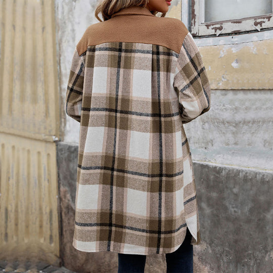 R&B | Karierter Lange Hemdjacke