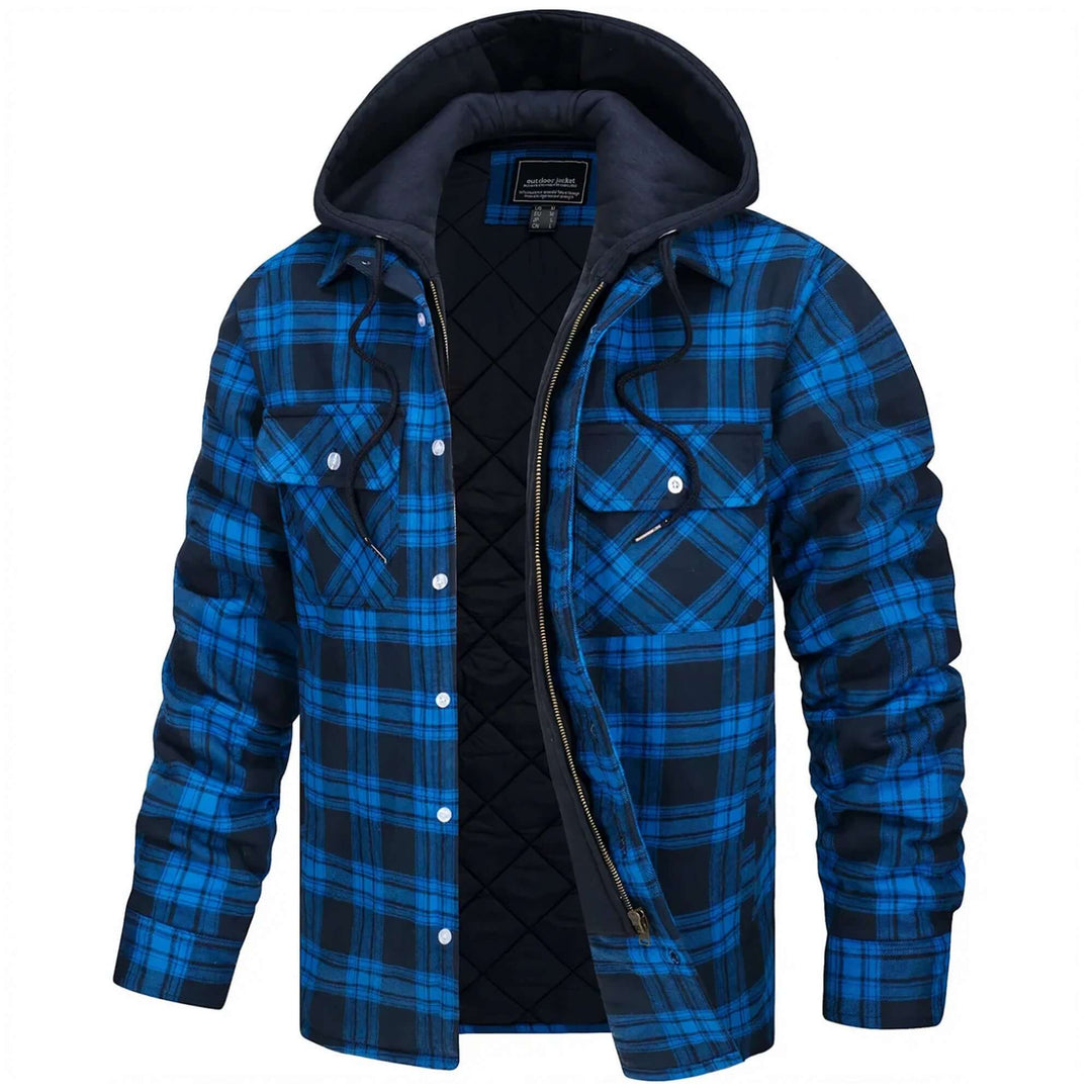 R&B | Herren Karierte Langarm Freizeitjacke
